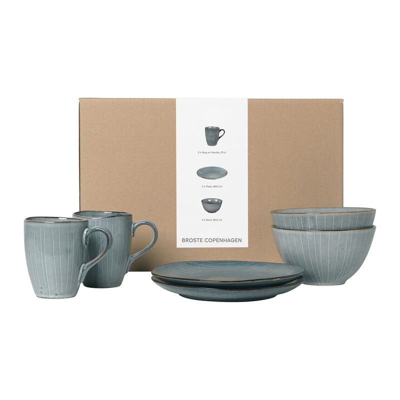 Broste Copenhagen - Nordic Sea Geschirrset | Frühstück / 6-tlg.