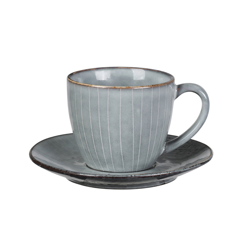 Broste Copenhagen - Nordic Sea Tasse mit Untertasse | 150 ml