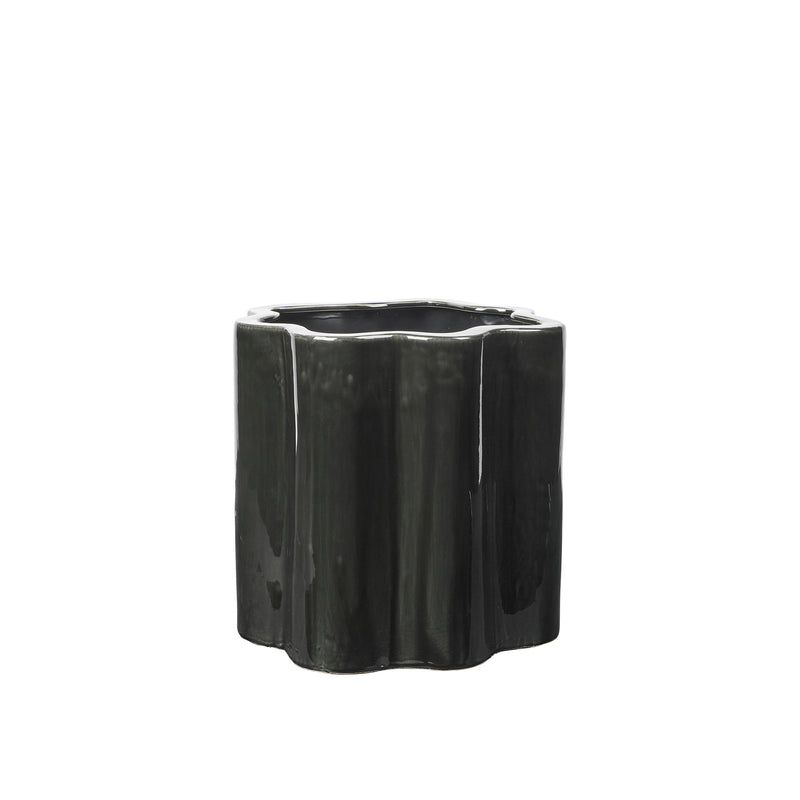 Broste Copenhagen - Sonja Übertopf | H 36 cm / dunkelgrün