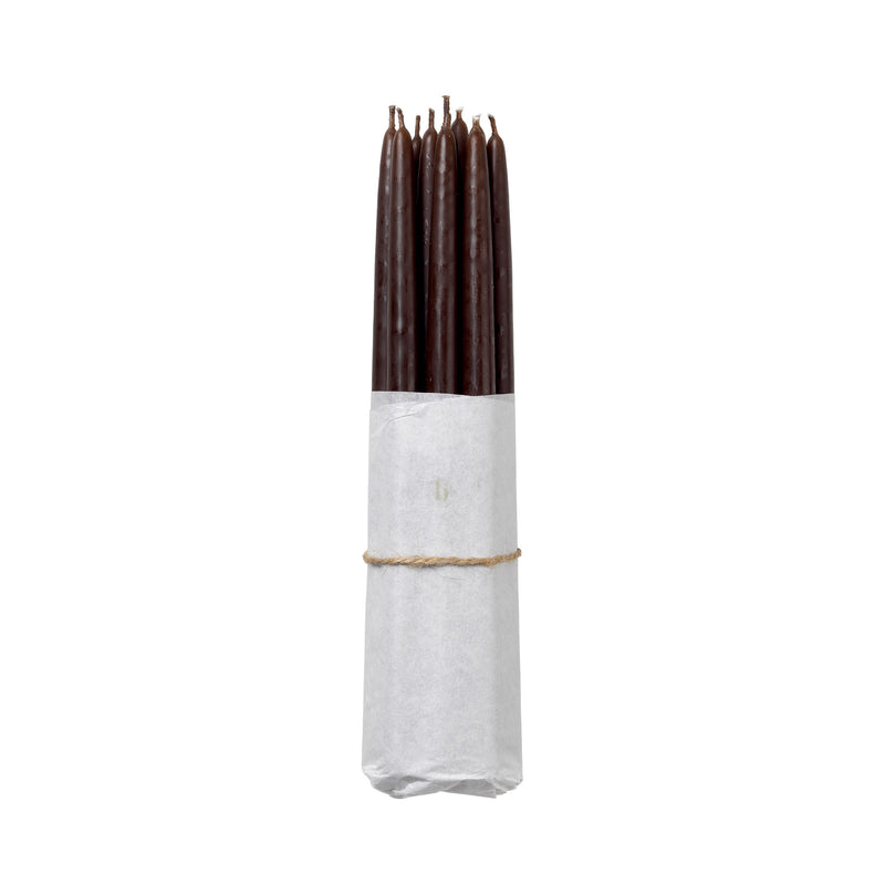 Broste Copenhagen - Tapers getauchte Spitzkerze | dark brown
