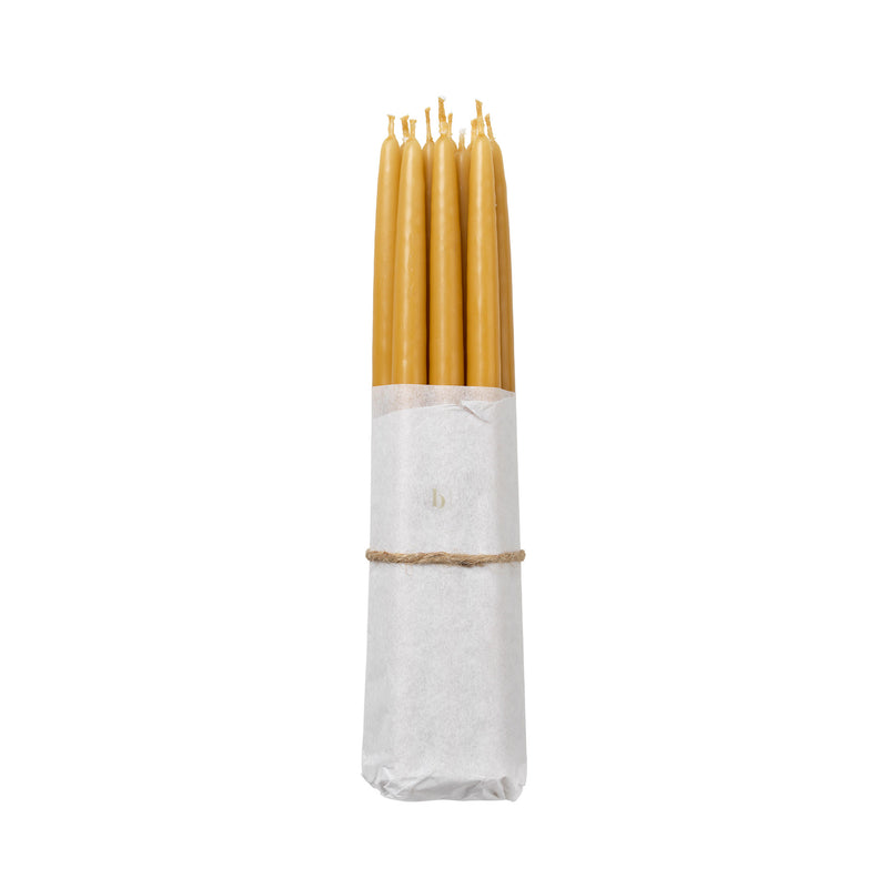 Broste Copenhagen - Tapers getauchte Spitzkerze | golden yellow