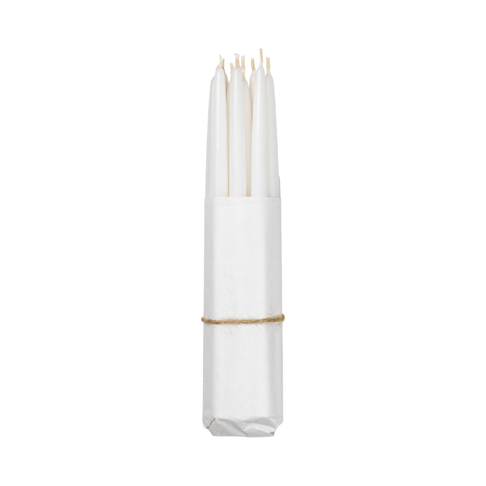 Broste Copenhagen - Tapers getauchte Spitzkerze | pure white