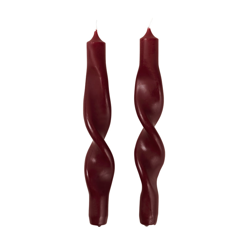Broste Copenhagen - Twist Kerzen | burgundy