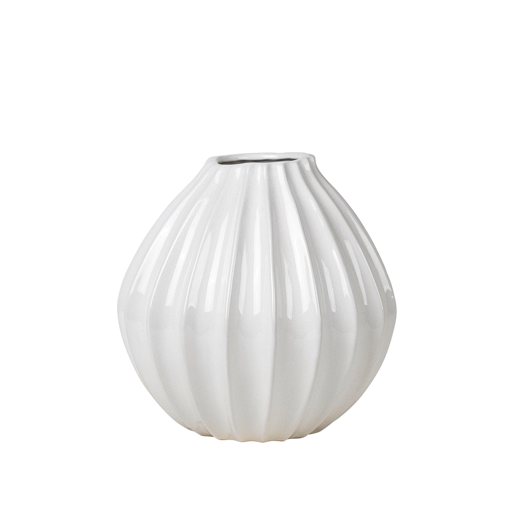 Broste Copenhagen - Wide Vase | Ø 30 x H 30 cm / ivory