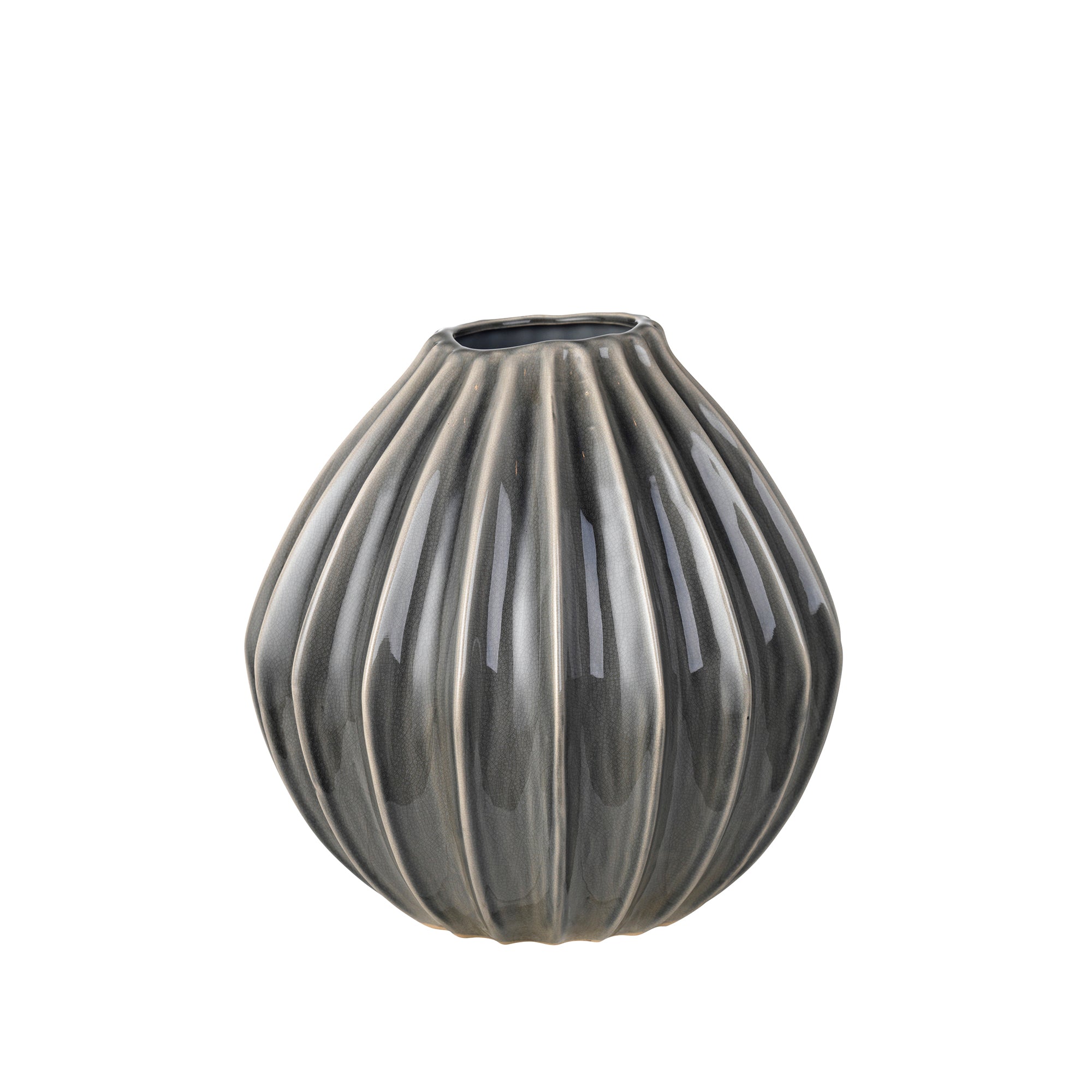 Broste Copenhagen - Wide Vase | Ø 30 x H 30 cm / smoked pearl