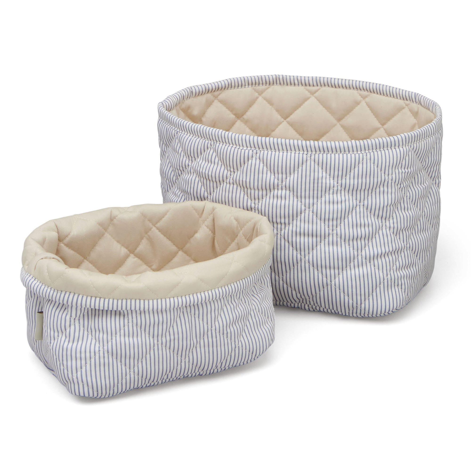 Cam Cam Copenhagen - Gesteppte Aufbewahrungskörbe | classic stripes blue/praline