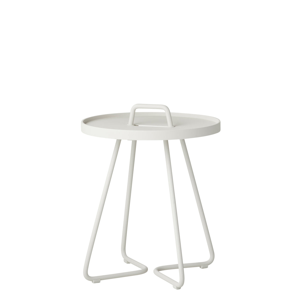 Cane-line - On-the-move Beistelltisch Outdoor | Ø 37 cm / weiß