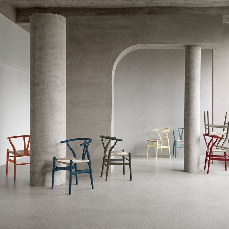 Carl Hansen - CH24 Wishbone Chair, schwarzes Geflecht