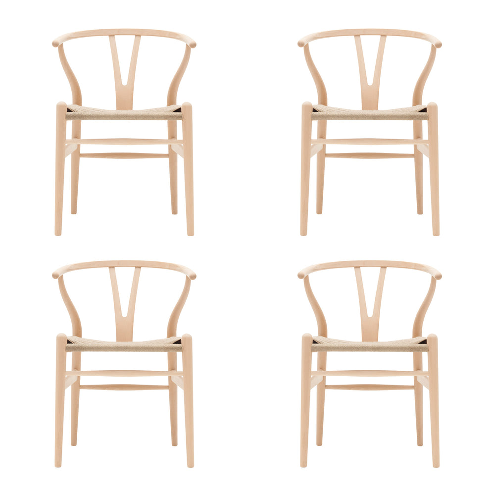 Carl Hansen - CH24 Wishbone Chair Set | 4er-Set / Buche geseift