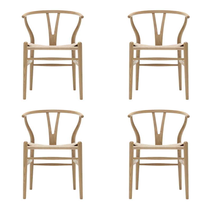 Carl Hansen - CH24 Wishbone Chair Set | 4er-Set / Eiche geseift