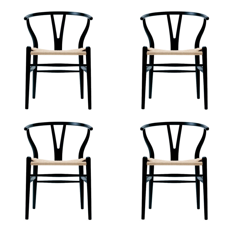Carl Hansen - CH24 Wishbone Chair Set | 4er-Set / Eiche schwarz
