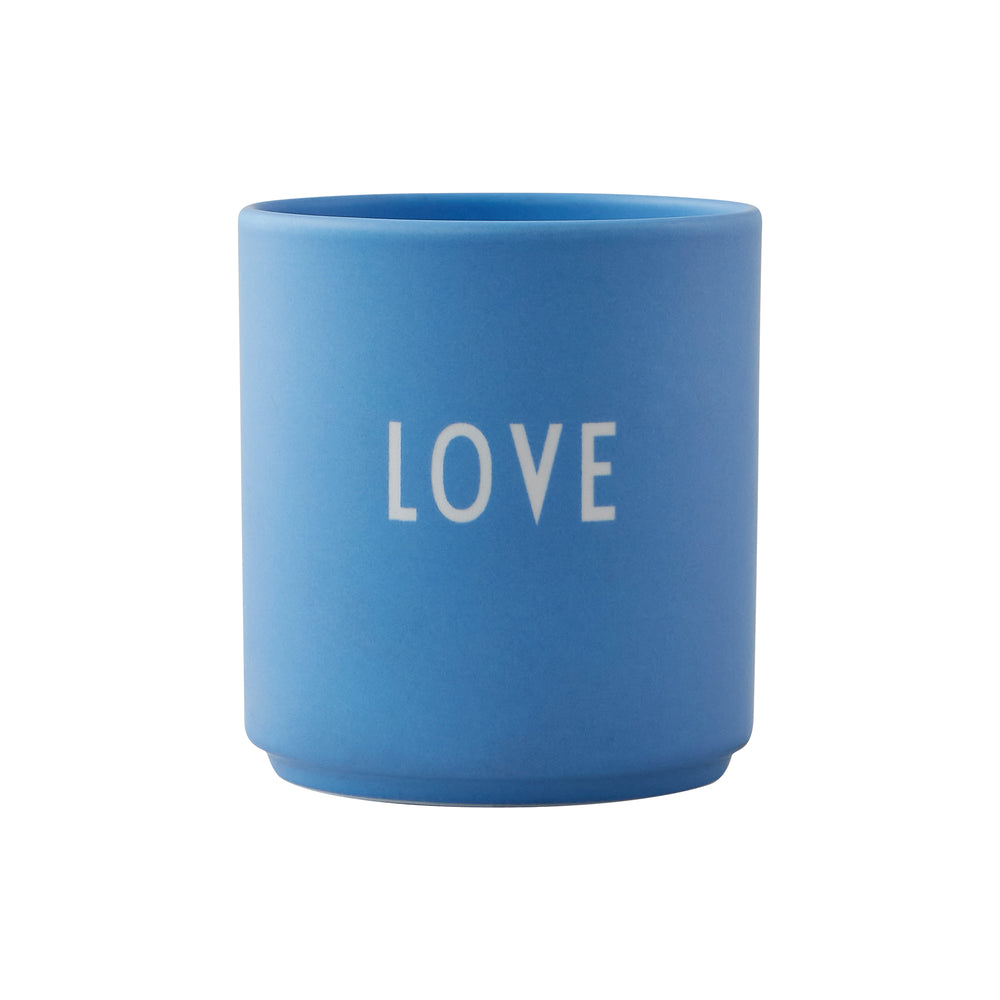 Design Letters - AJ Favourite Porzellan Becher | Love / sky blue