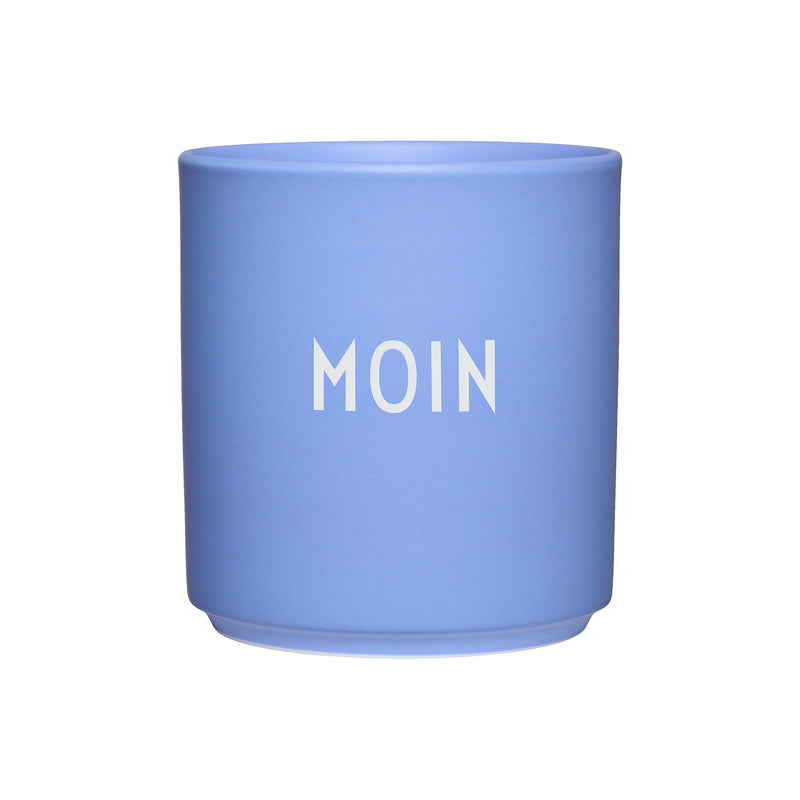 Design Letters - AJ Favourite Porzellan Becher | Moin / sky blue