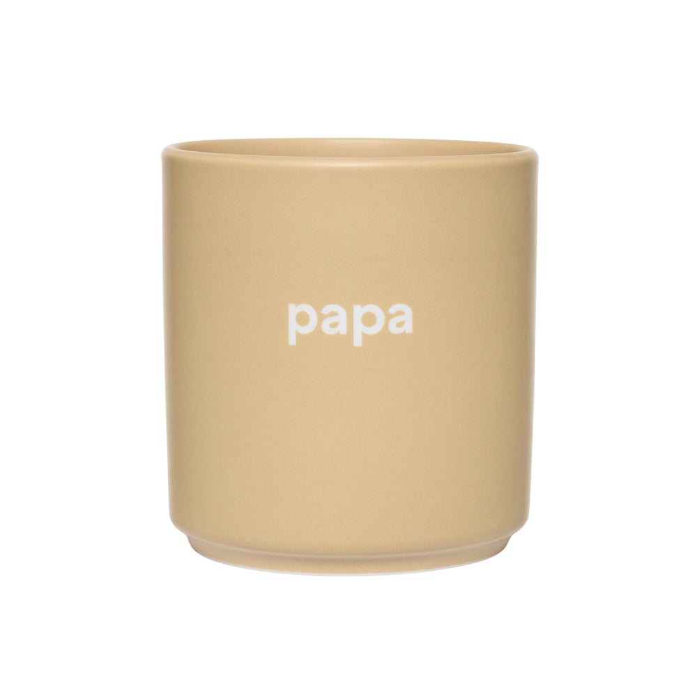 Design Letters - AJ Favourite Porzellan Becher | papa / beige