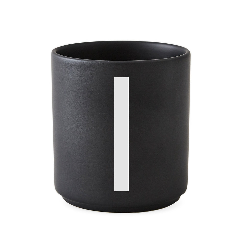 Design Letters - AJ Porzellan Becher A-Z | I / schwarz