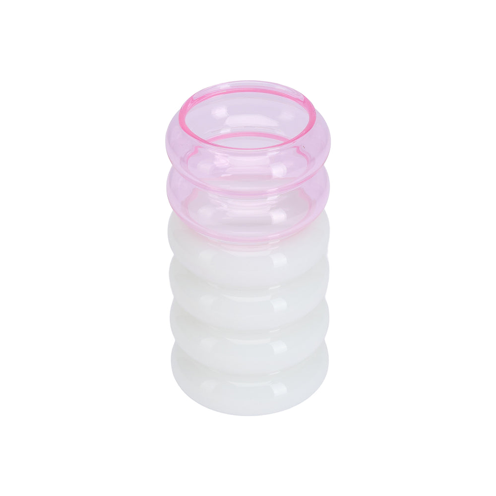Design Letters - Bubble - 2 in 1 Vase &amp; Kerzenhalter | pink/milky white