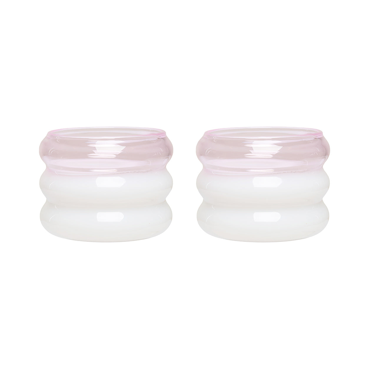 Design Letters - Bubble Teelichhalter | pink/milky white