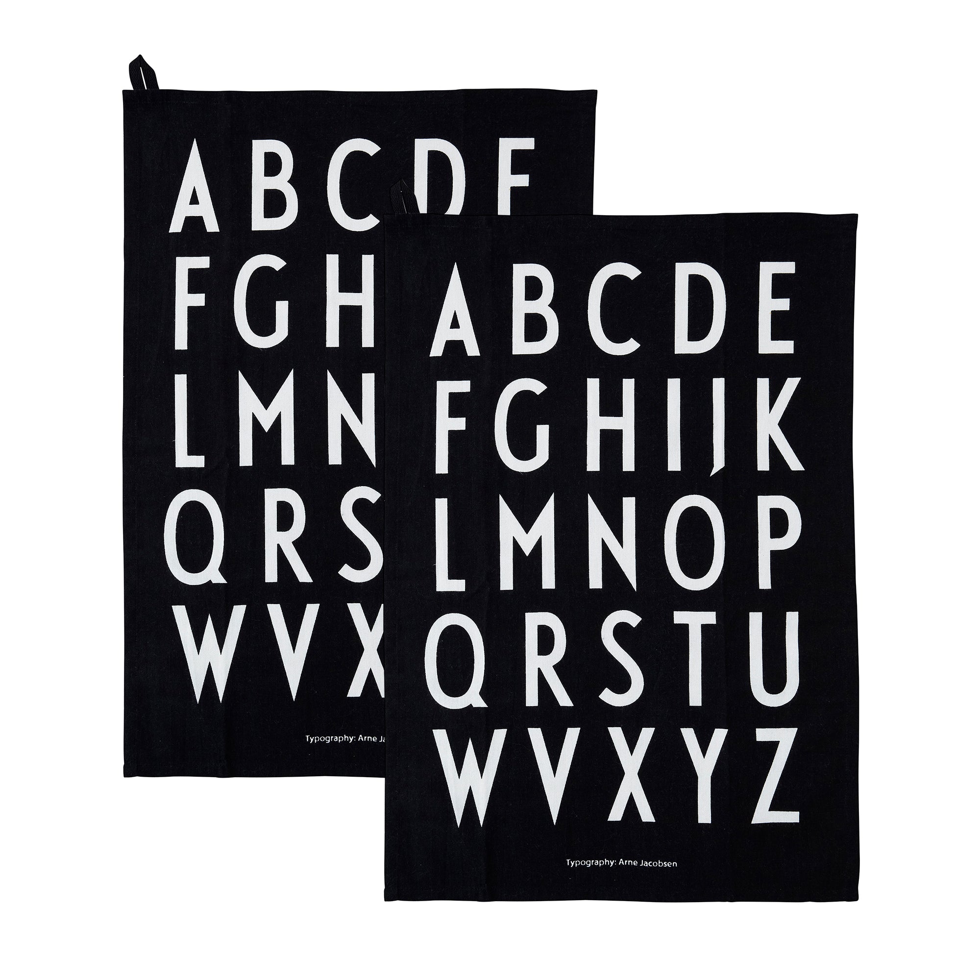Design Letters - ABC Classic Geschirrtuch-Set | schwarz