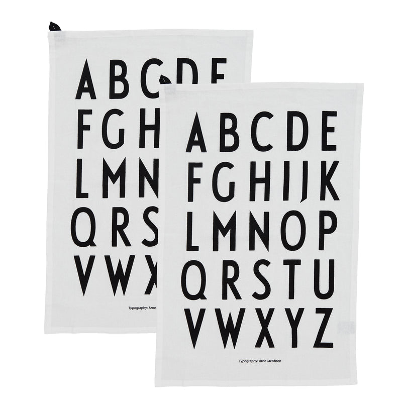 Design Letters - ABC Classic Geschirrtuch-Set | weiß