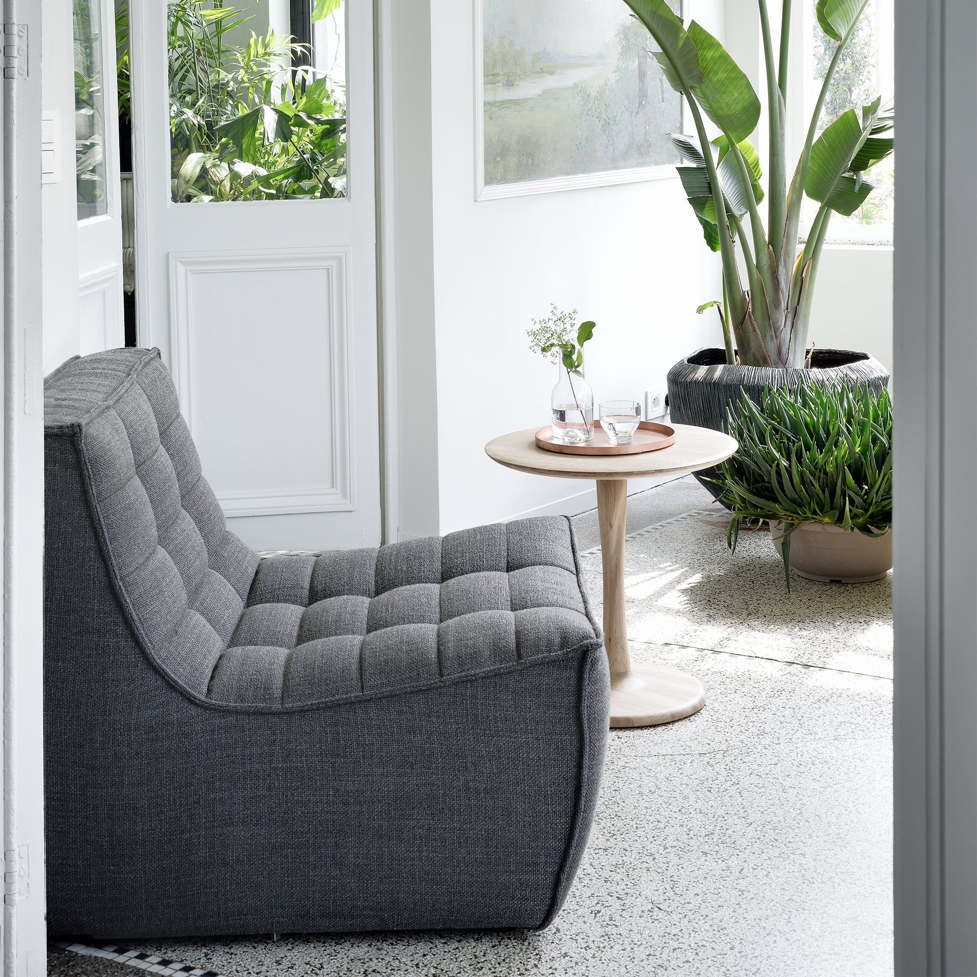 Ethnicraft - N701 Sessel, beige | dark grey