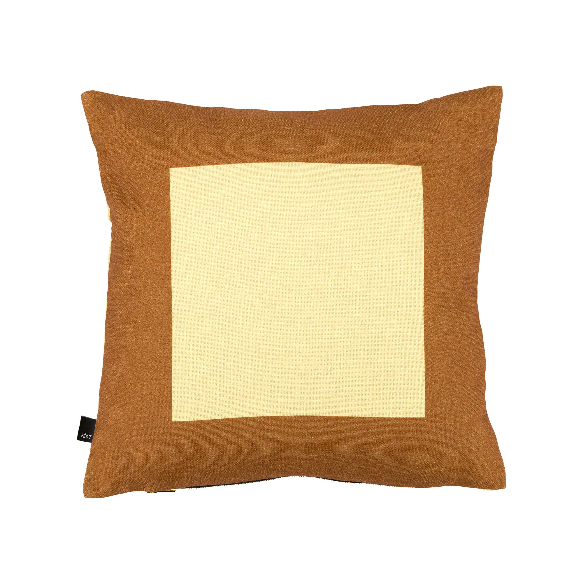 FÉST - Square Kissen | gelb/braun