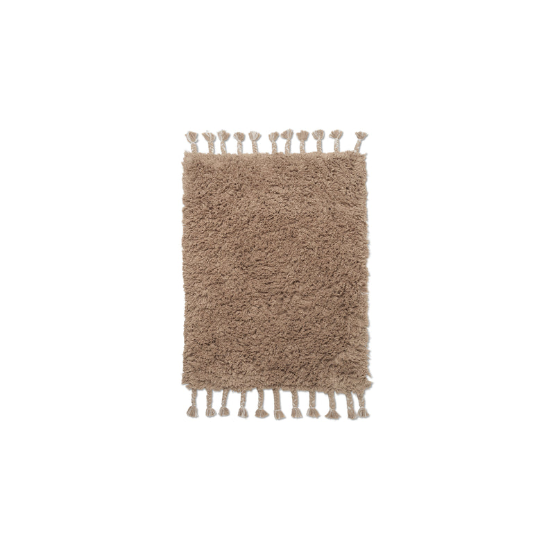 Ferm Living - Amass Hochflor Läufer | 70 x 50 cm / white pepper