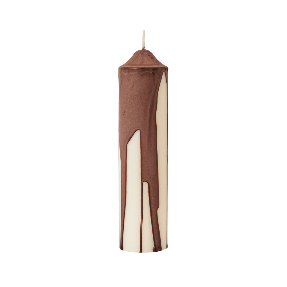 Ferm Living - Dryp Blockkerze | dark chocolate