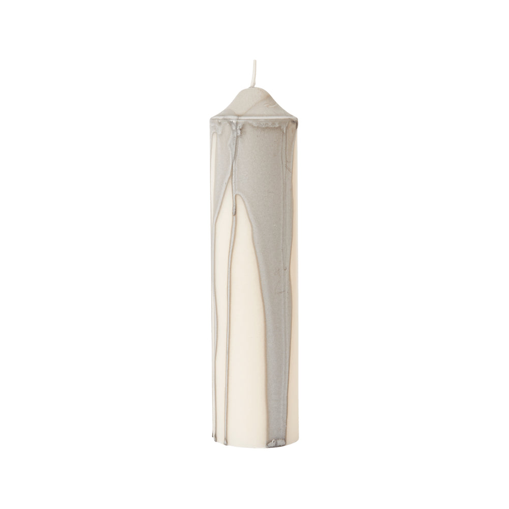 Ferm Living - Dryp Blockkerze | warmes grau