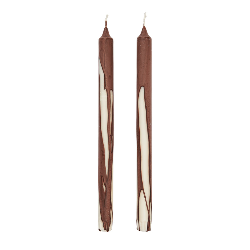 Ferm Living - Dryp Stabkerzen Set | dark chocolate
