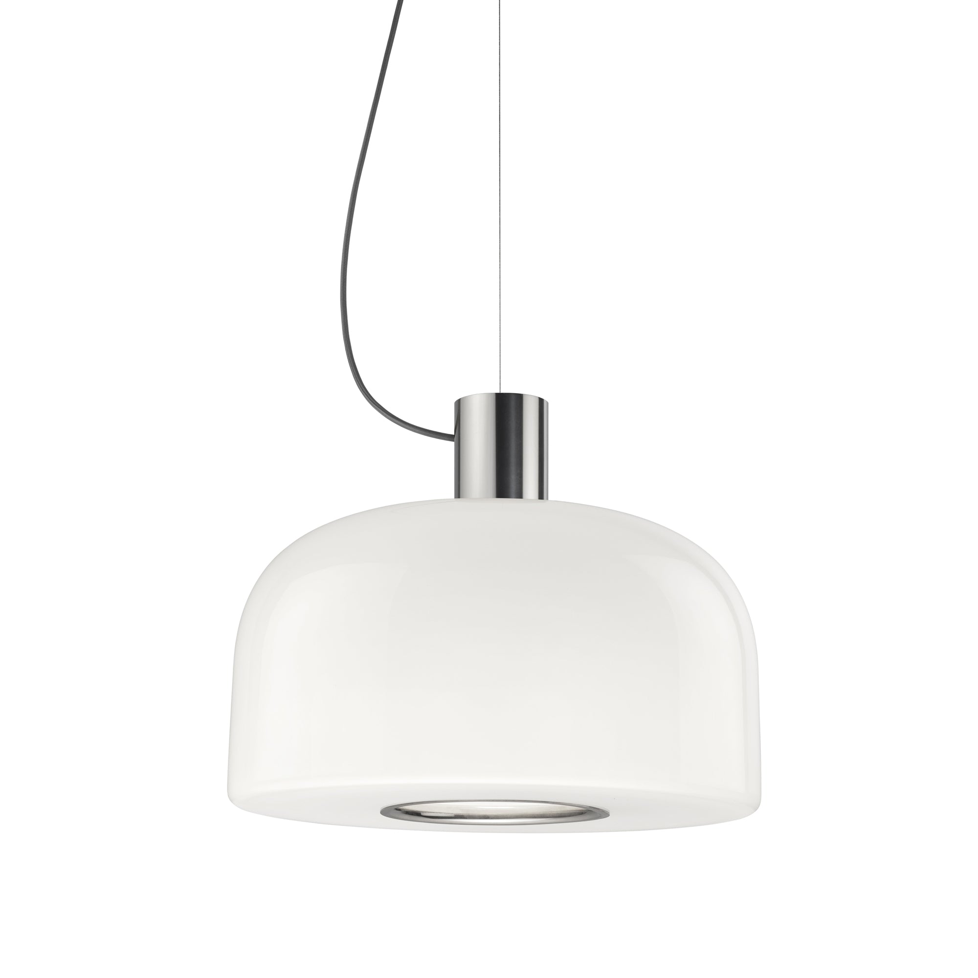 Flos - Bellhop Glass Pendelleuchte | Ø 45 cm / silber