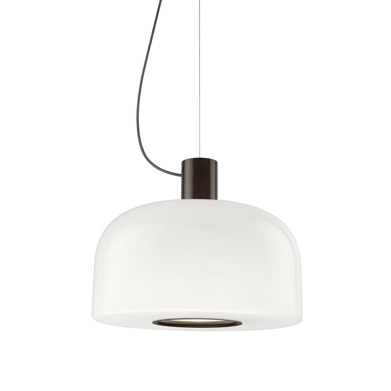Flos - Bellhop Glass Pendelleuchte | Ø 45 cm / braun