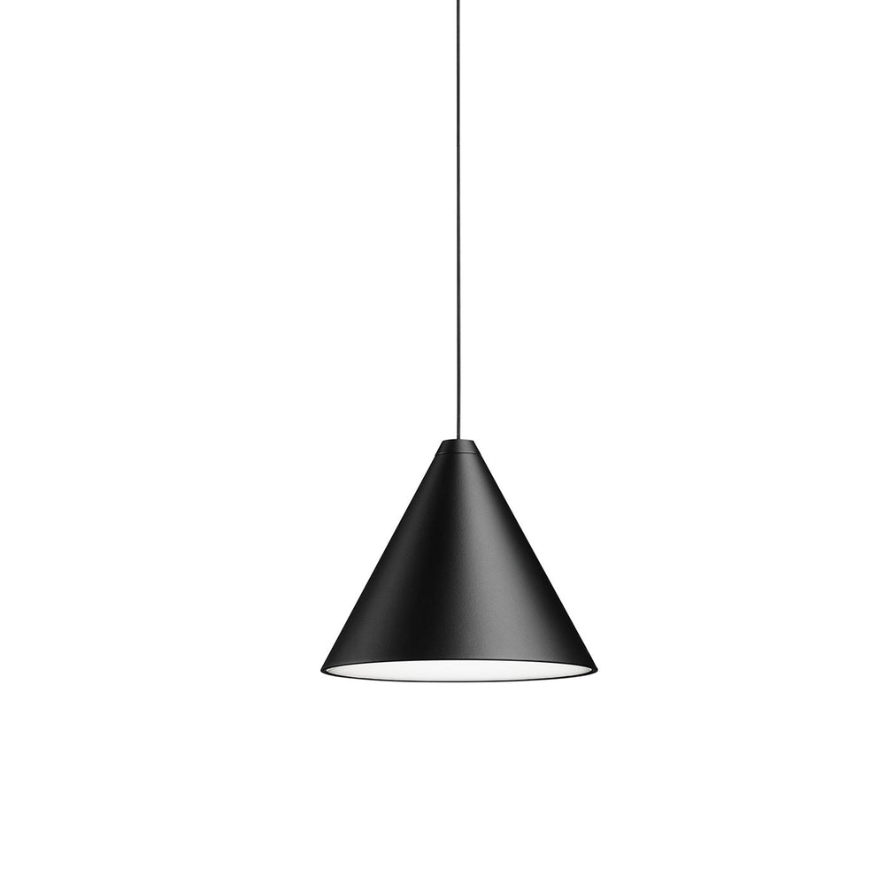 Flos - String Light LED Pendelleuchte Kugelkopf | Kegelkopf / schwarz