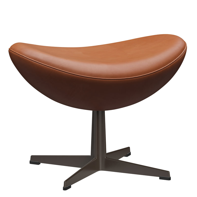 Fritz Hansen - Egg Fußhocker | Grace Leder walnuss / braun-bronze
