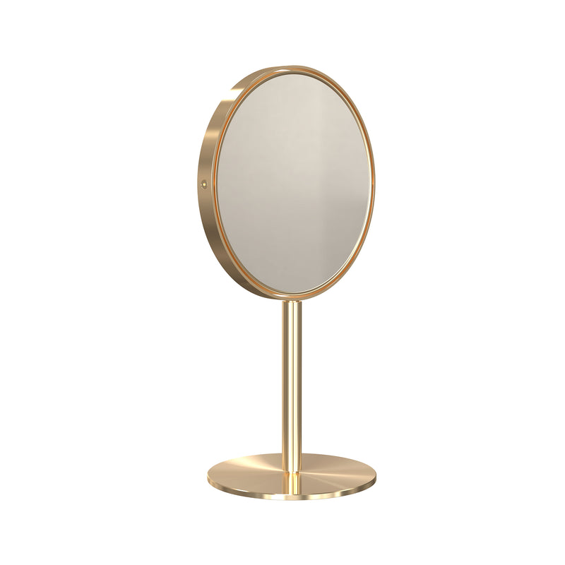 Frost - Nova2 Kosmetikspiegel mit 5-fach Vergrößerung | gold gebürstet