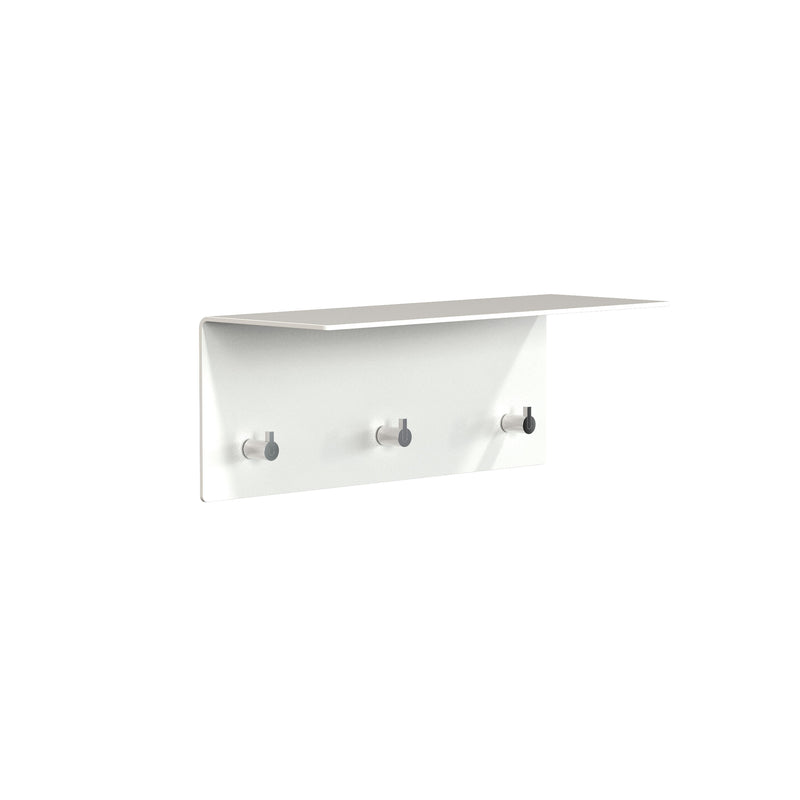 Frost - Unu Wandgarderobe | 40 x 15 x 15 cm / weiß matt/weiß poliert