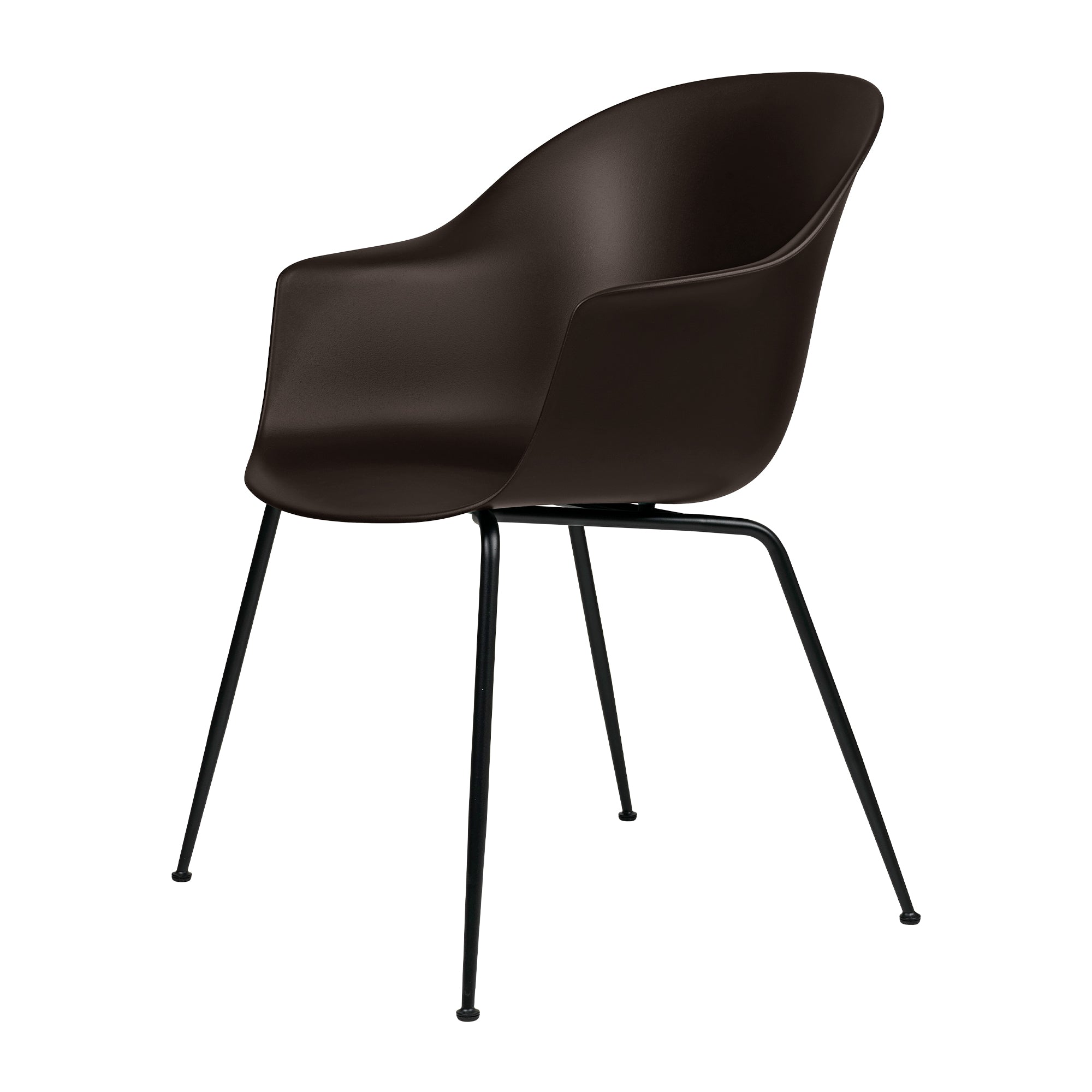 Gubi - Bat Dining Stuhl (Metall) | mocha brown