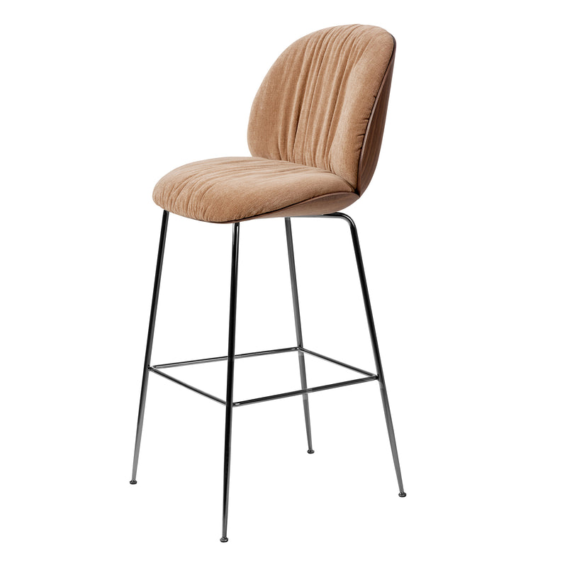 Gubi - Beetle Soft Bar Chair | Dedar Belsuede Special FR braun orange (132) / Frontpolster