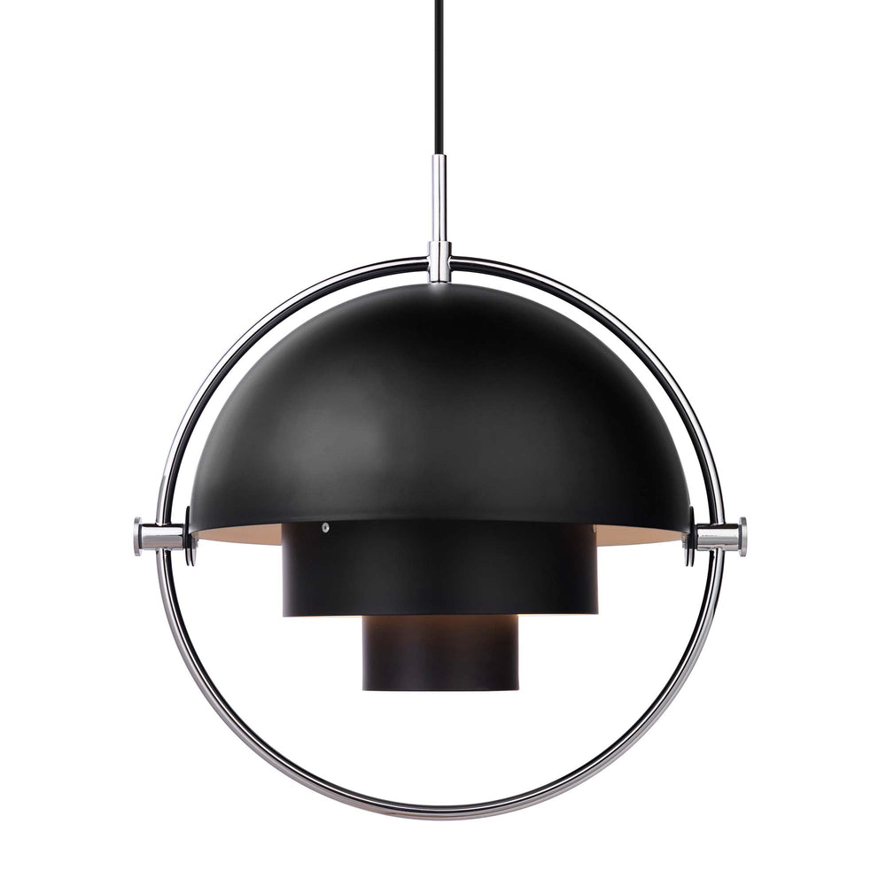 Gubi - Multi-Lite Pendelleuchte | Ø 36 cm / Chrom / schwarz