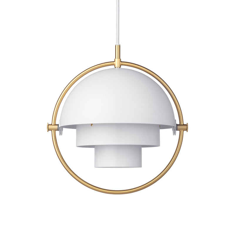 Gubi - Multi-Lite Pendelleuchte S | Messing/weiß
