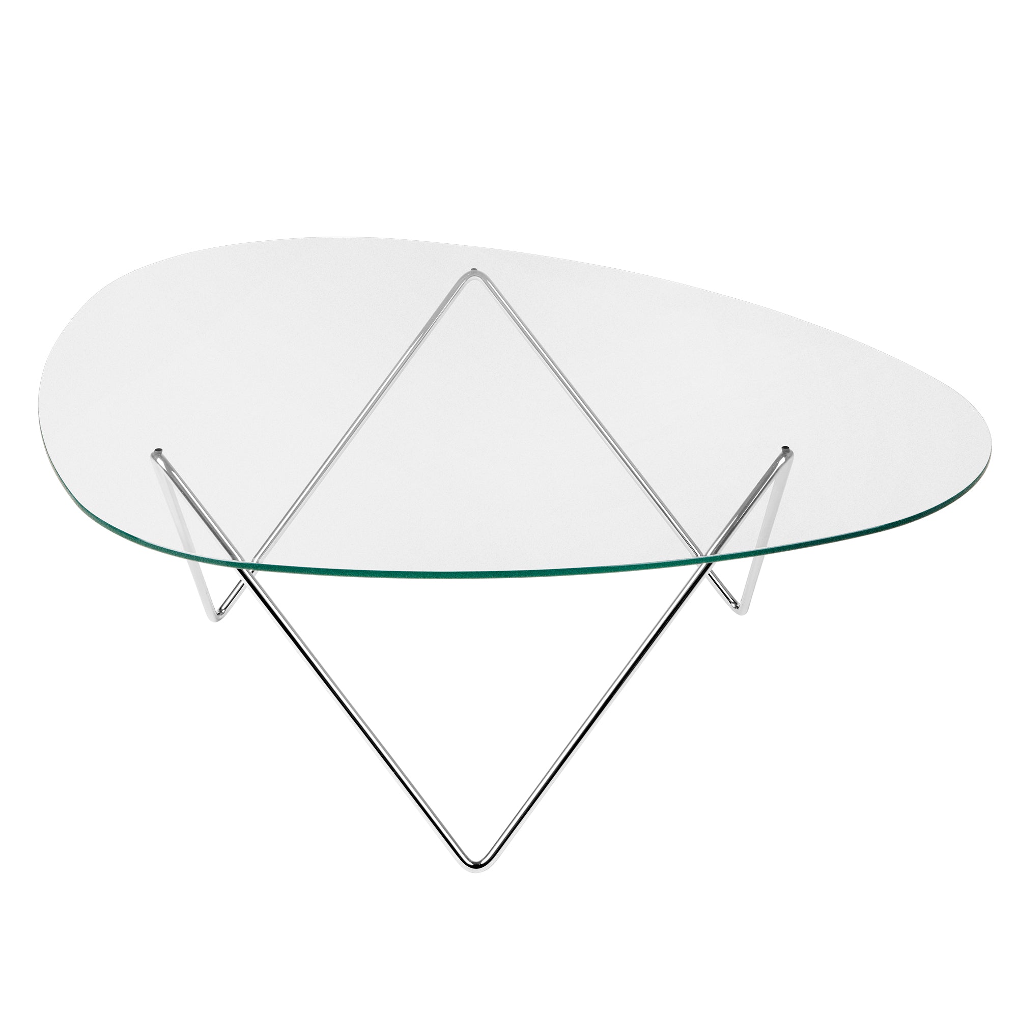Gubi - Pedrera Couchtisch | transparent Glas / chrom