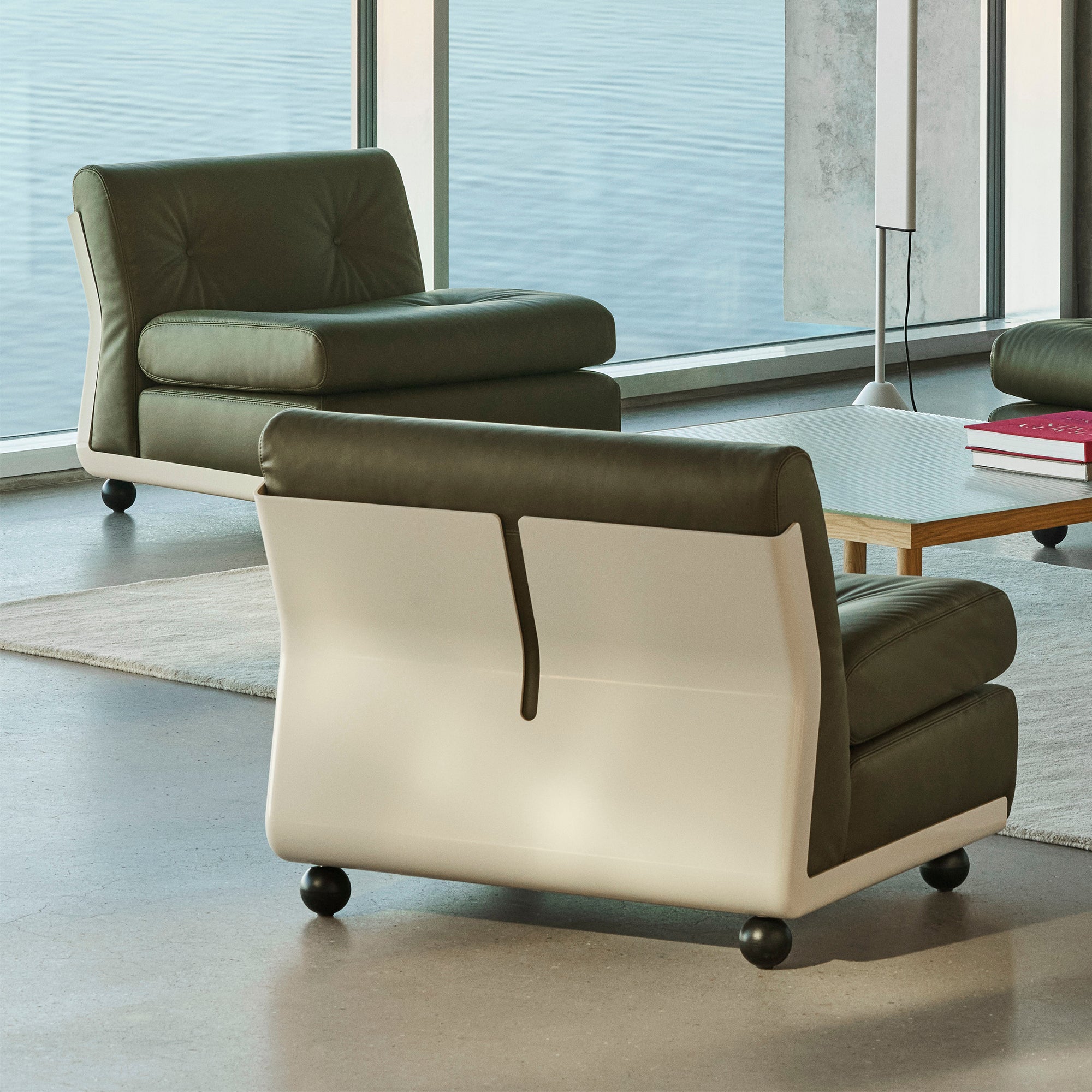 HAY - Amanta 1-Sitzer Sofa | Sense cream beige/forest