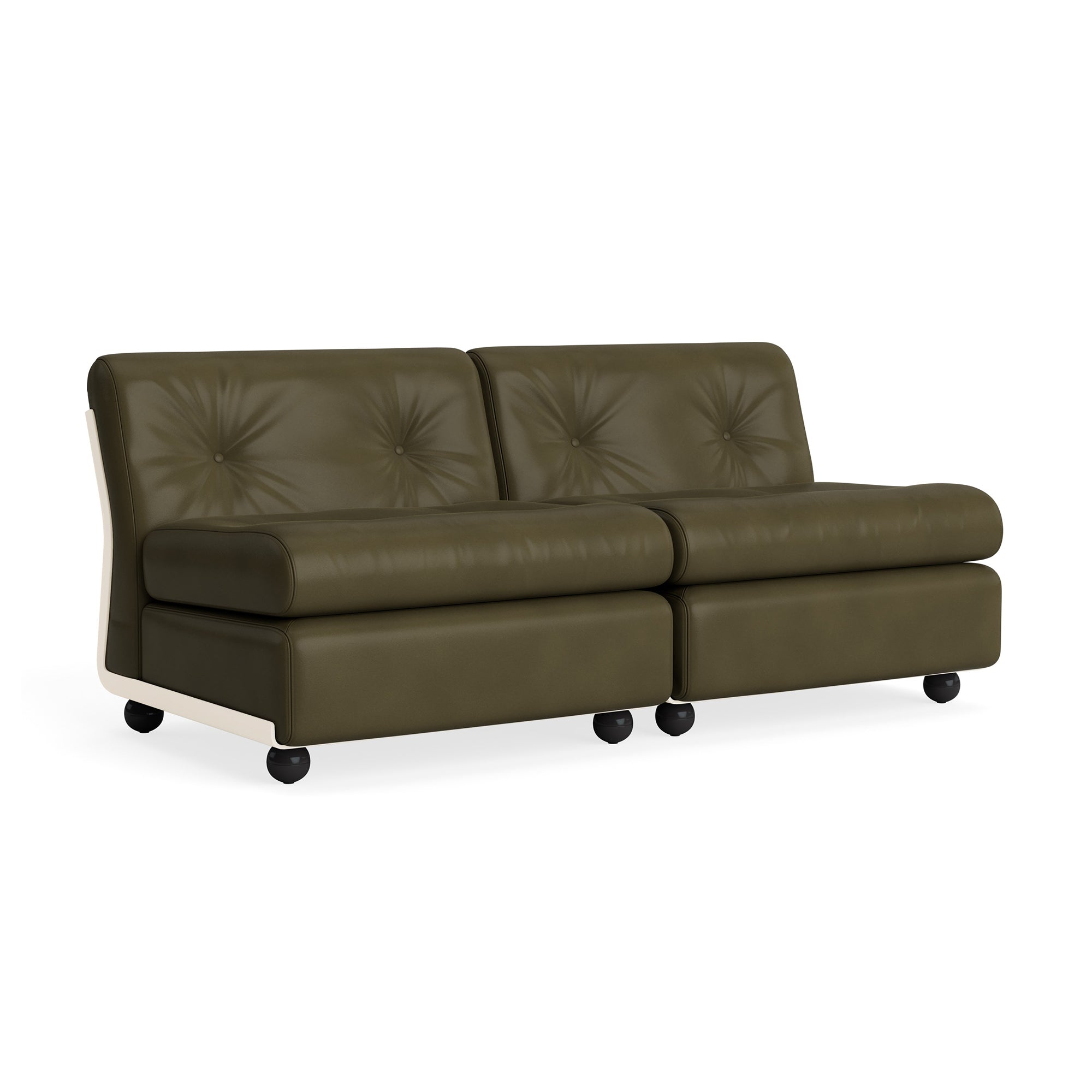 HAY - Amanta 2-Sitzer Sofa | Sense cream beige/forest