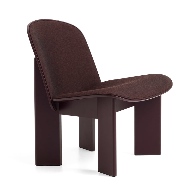 HAY - Chisel Lounge Chair | Remix bordeaux (373) / Buche dark bordeaux/dark bordeaux