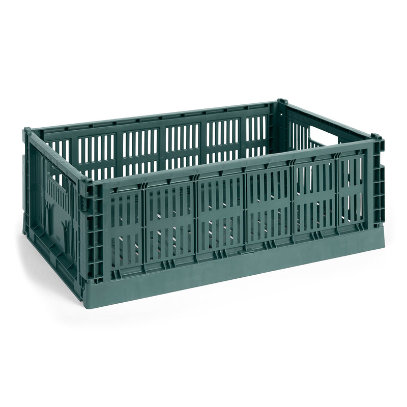 HAY - Colour Crate Korb L recycled | Single / L / dark green