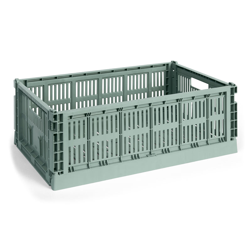 HAY - Colour Crate Korb L recycled | Single / L / sage green