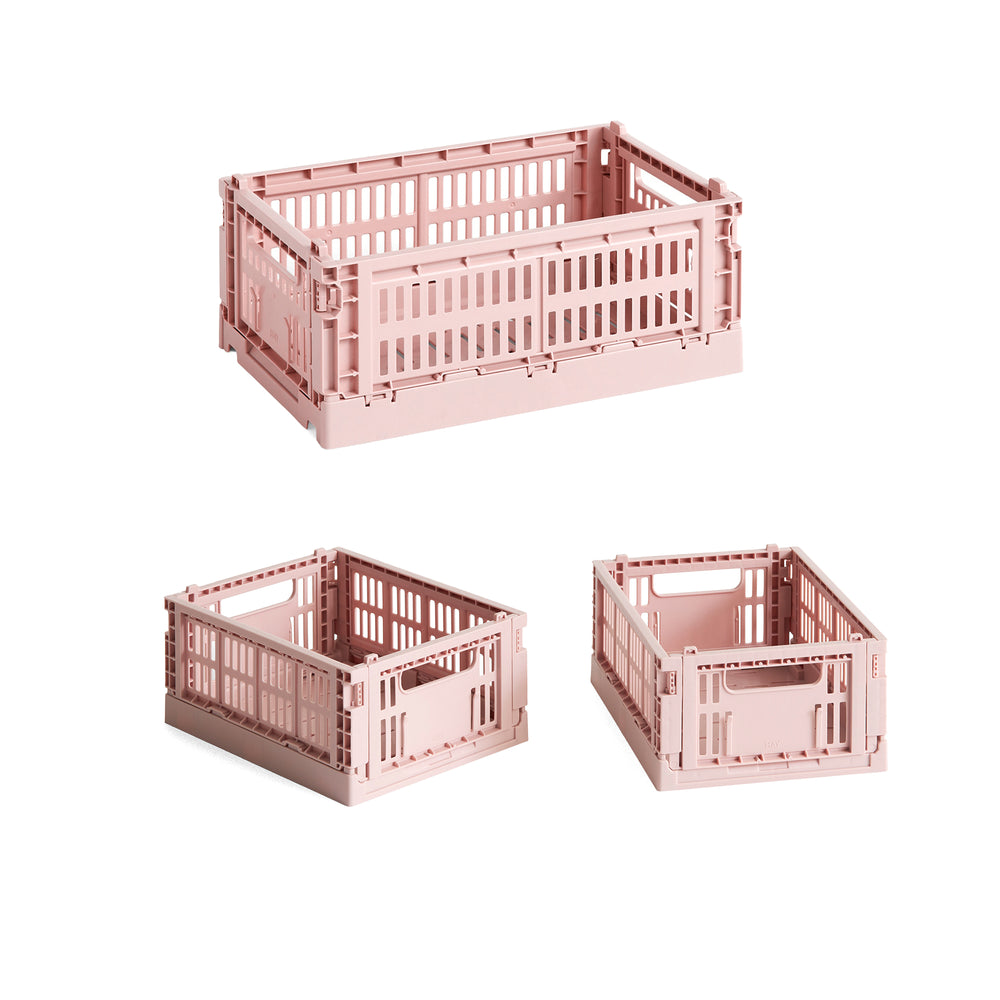 HAY - Colour Crate S Korb-Set recycled | 3er-Set / blush