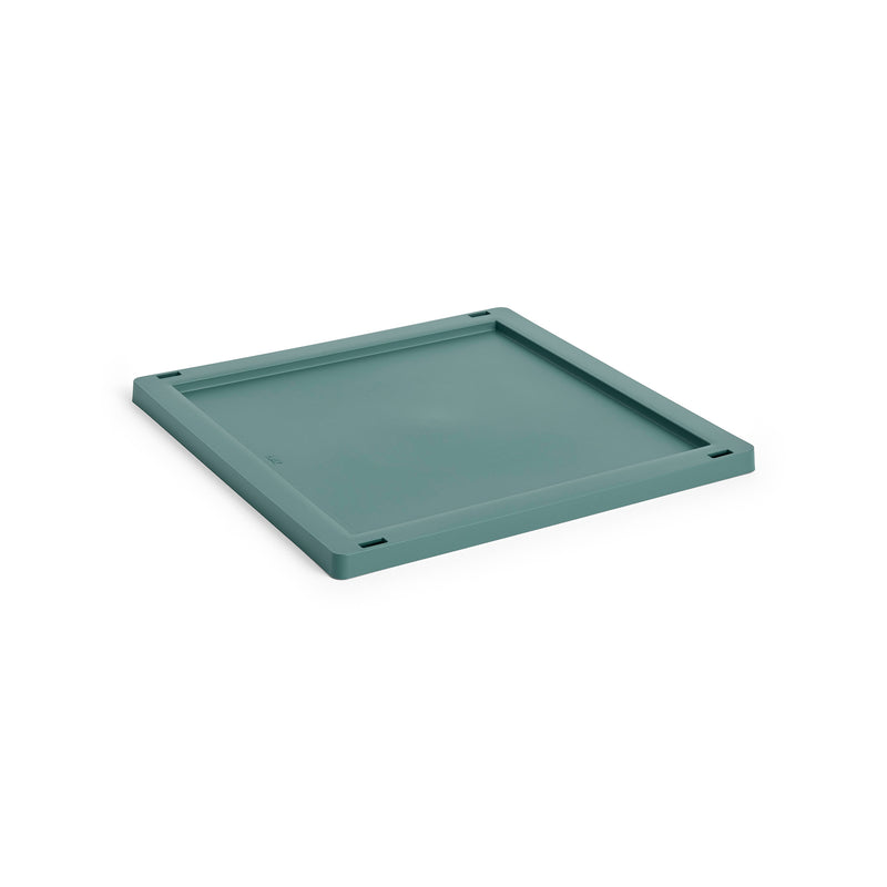 HAY - Deckel für Colour Crate Square Korb | Kunststoff / M / dark green