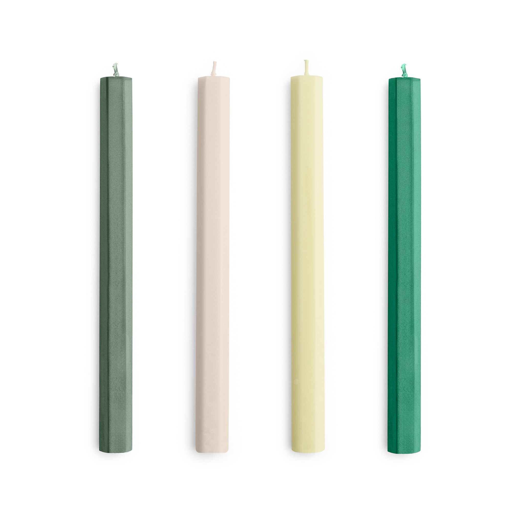 HAY - Hexagon Stabkerzen | green/white