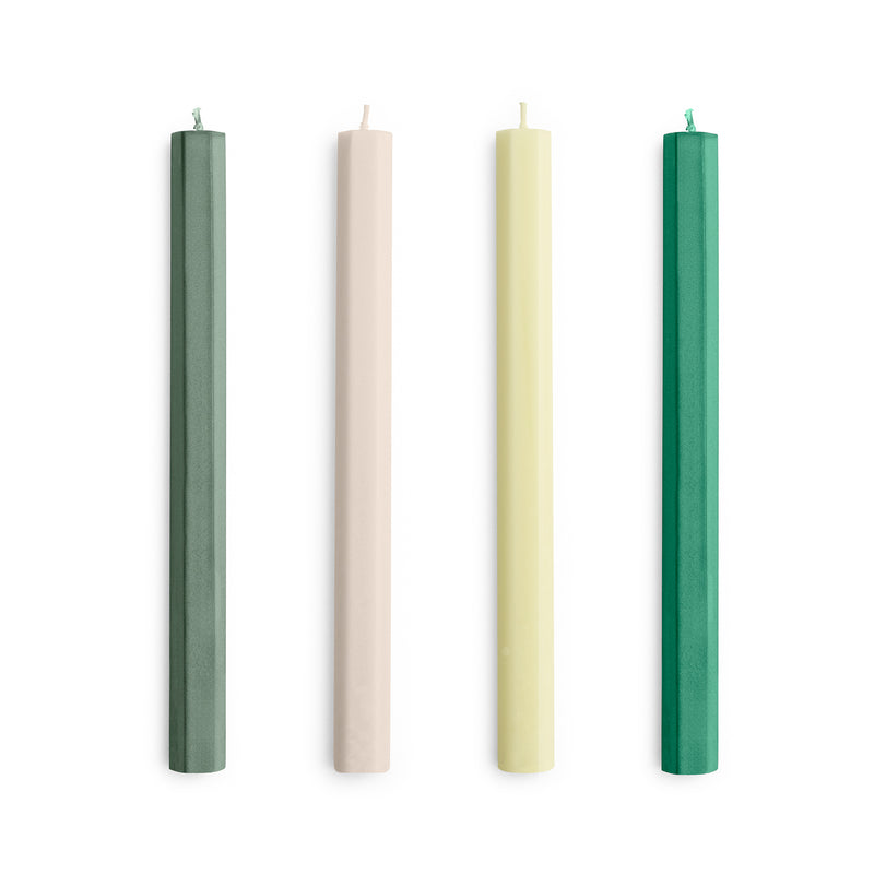 HAY - Hexagon Stabkerzen | green/white