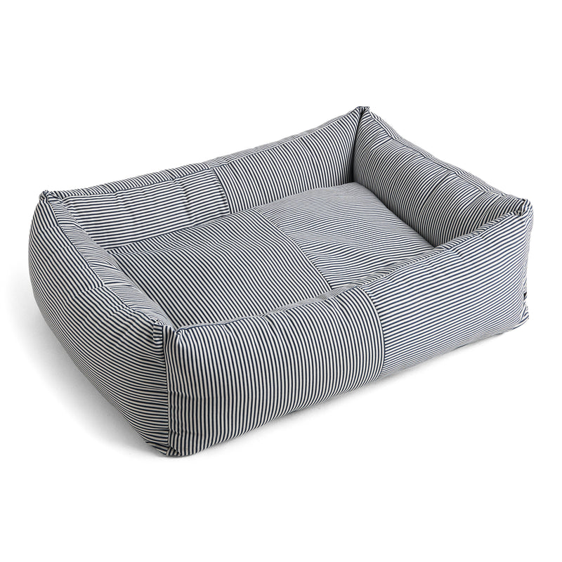 HAY - Dogs Hundebett | Zip / L / blau/weiße Streifen